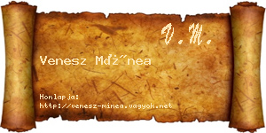 Venesz Mínea névjegykártya